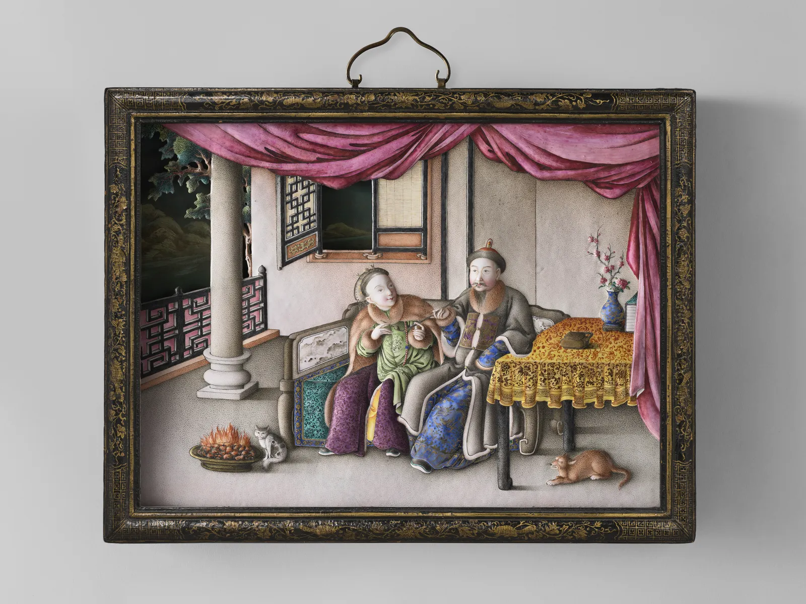 A set of six Chinese export enamel plaques, possibly produced in Beijing or Canton 清代外銷銅胎畫琺瑯一組（六件） , China, 18th Century