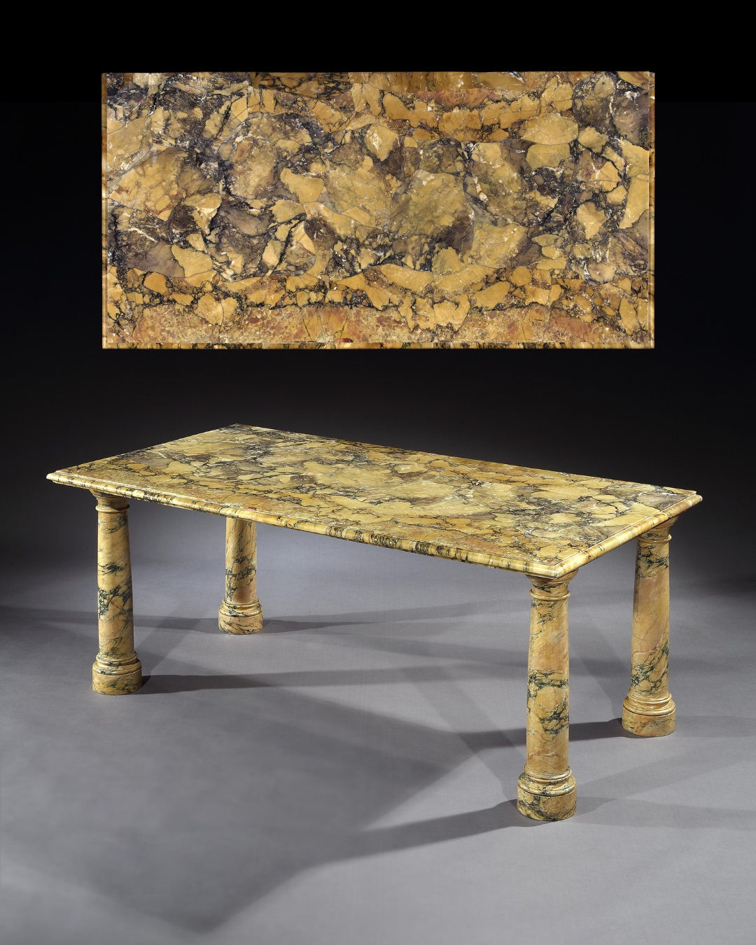 THE BANTRY HOUSE SIENA MARBLE TABLES, English, circa 1840