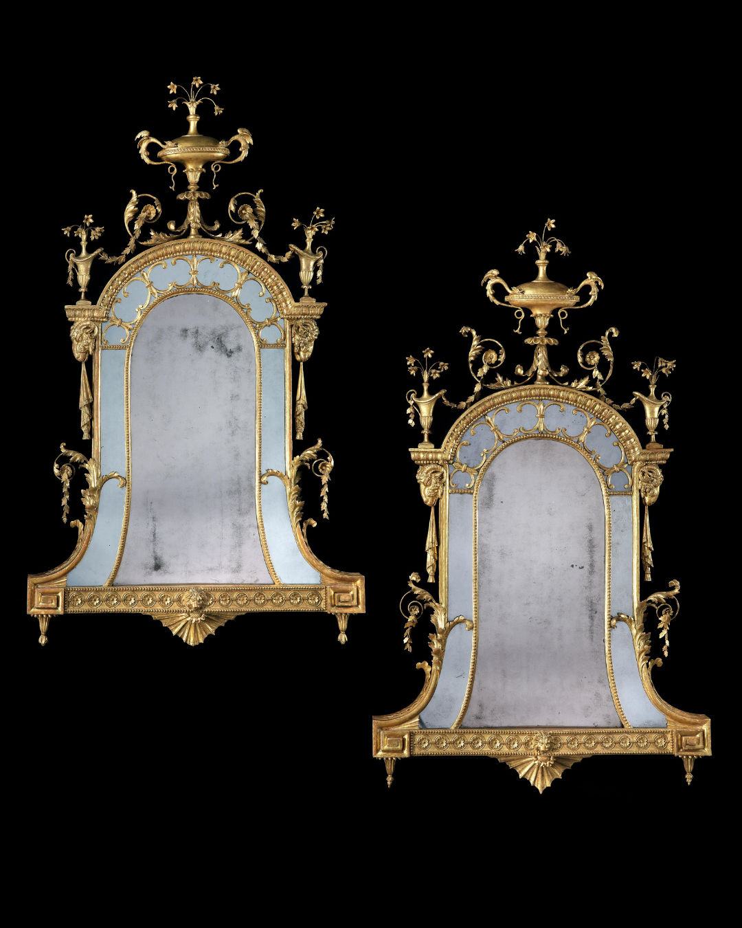 A PAIR OF GEORGE III GILTWOOD MIRRORS, English, circa 1780