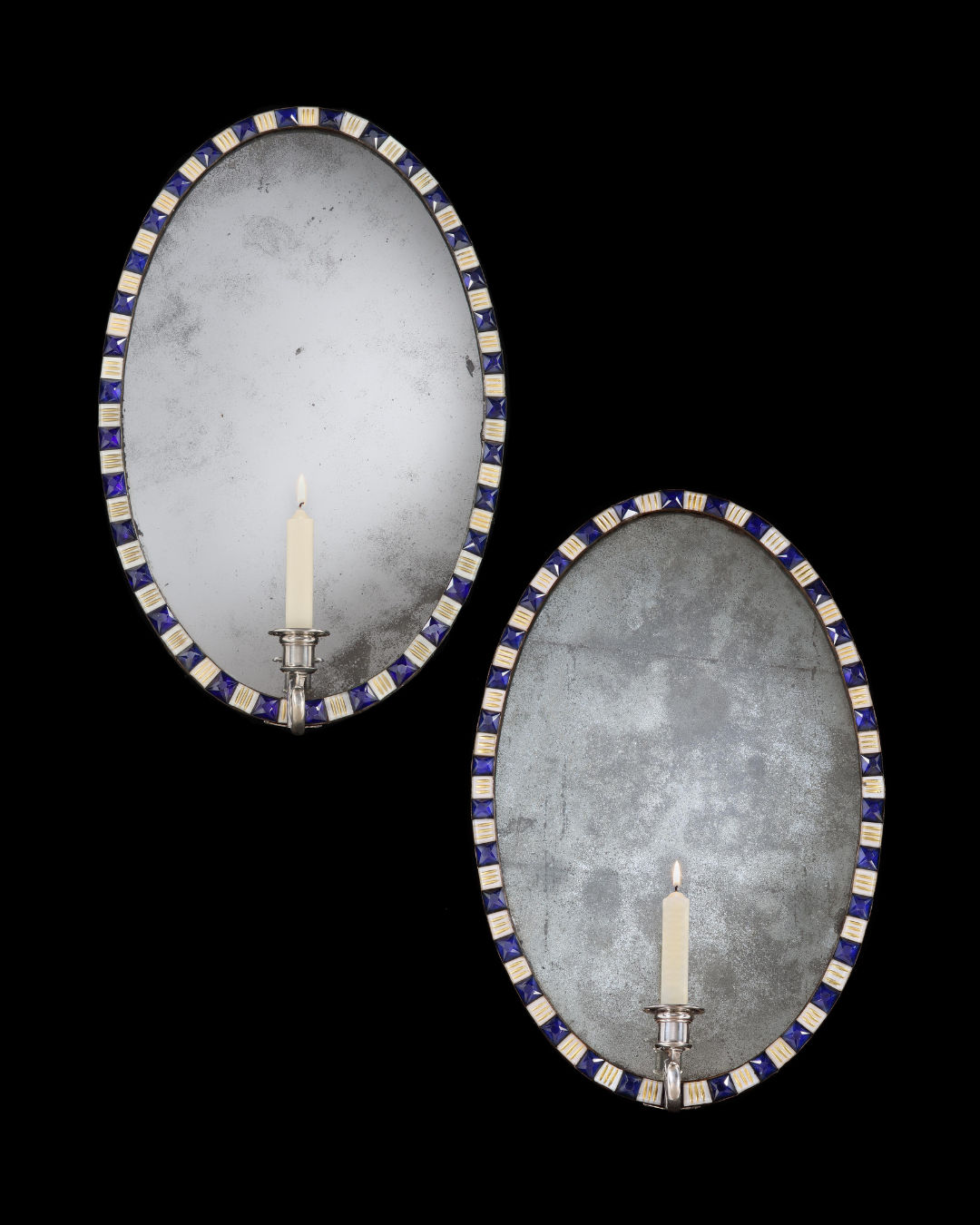 A PAIR OF IRISH GEORGE III MIRROR GIRANDOLES, Irish, circa 1780