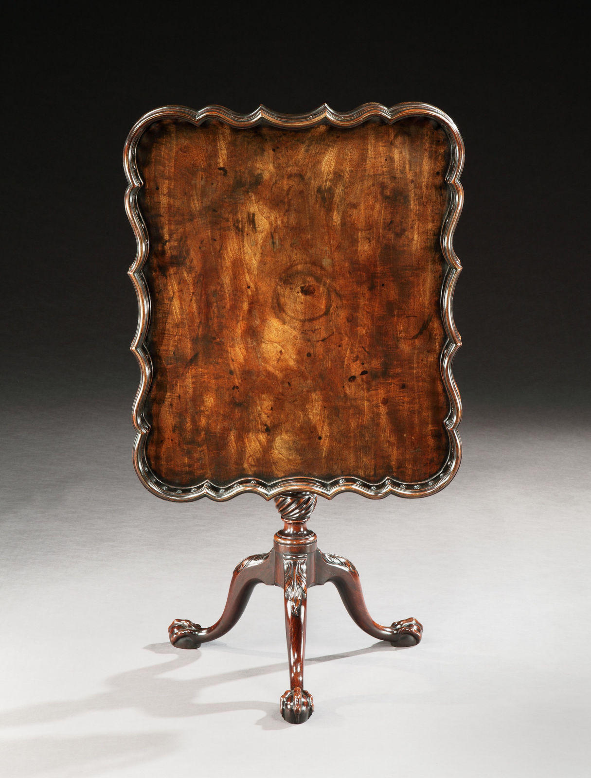 A GEORGE III MAHOGANY TRIPOD TABLE, English, circa 1770