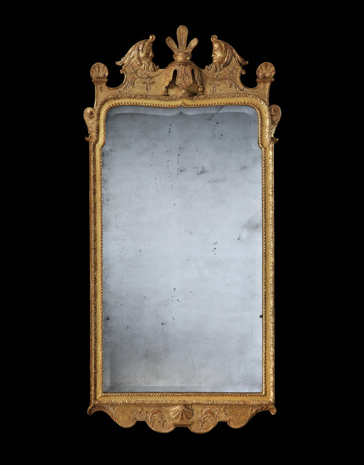 THE DUKE OF KENT GESSO MIRROR, English, circa 1720