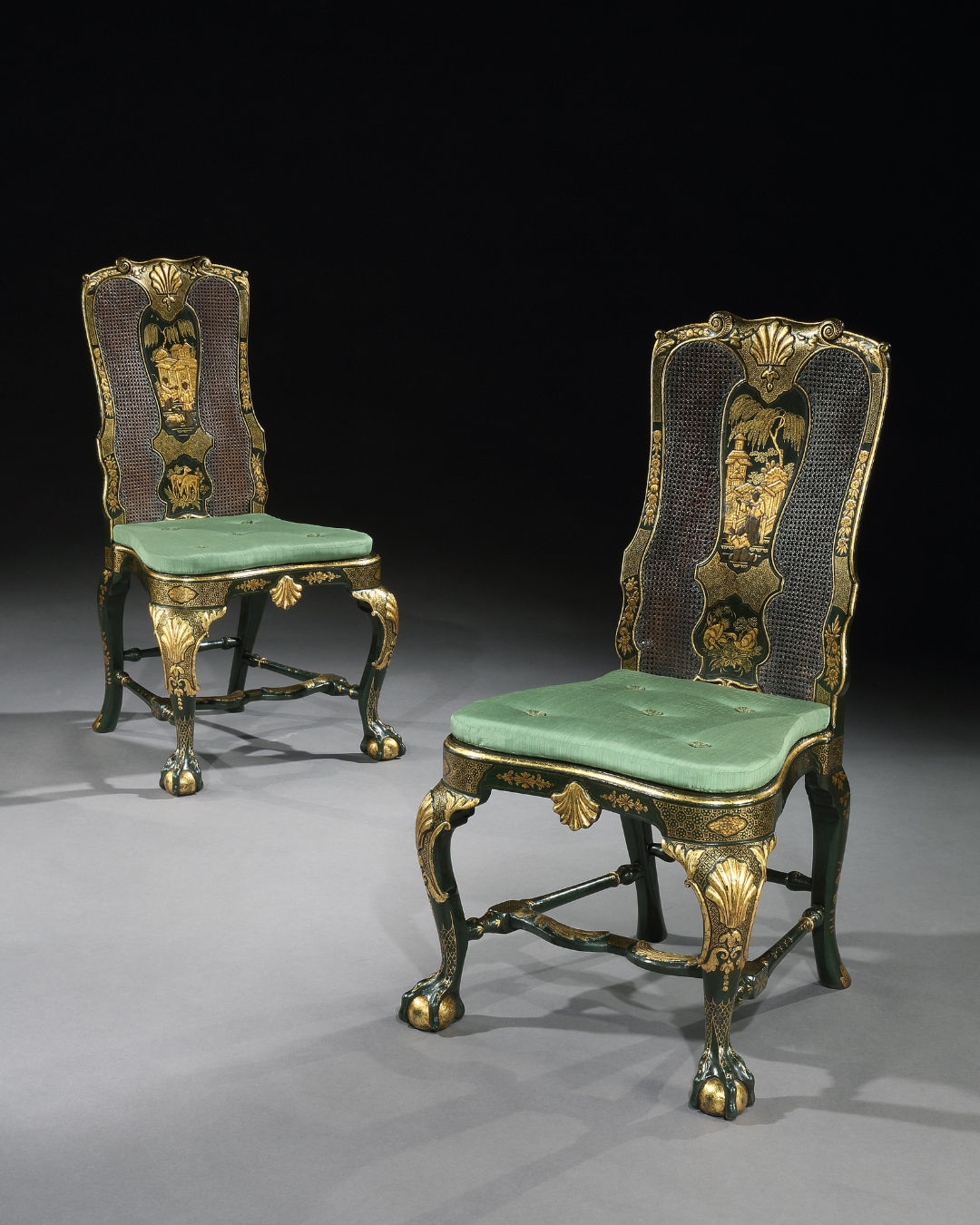 A PAIR OF GEORGE I CHAIRS ATTRIBUTED TO GILES GRENDEY, English, circa 1715