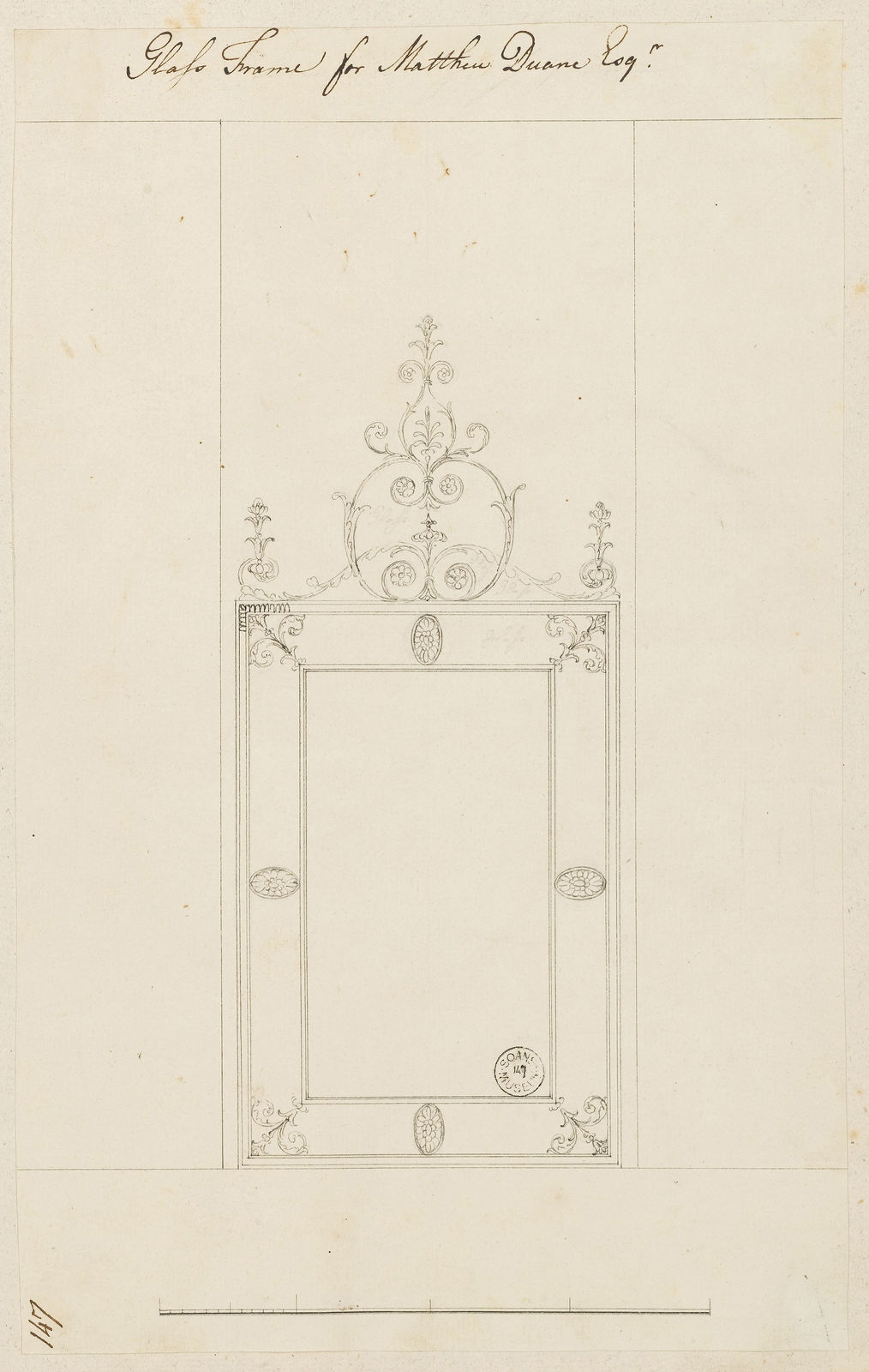 A GEORGE III GILTWOOD MIRROR DESIGNED BY ROBERT ADAM, English, circa 1775