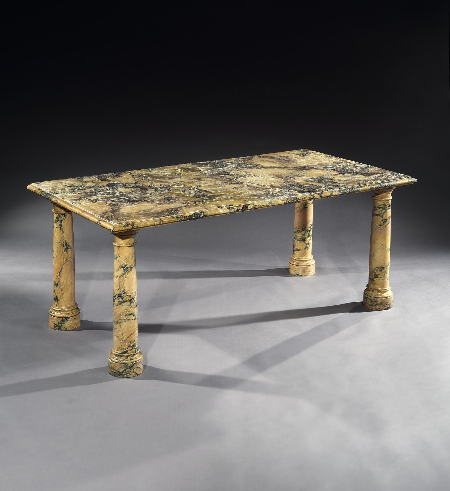 THE BANTRY HOUSE SIENA MARBLE TABLES, English, circa 1840