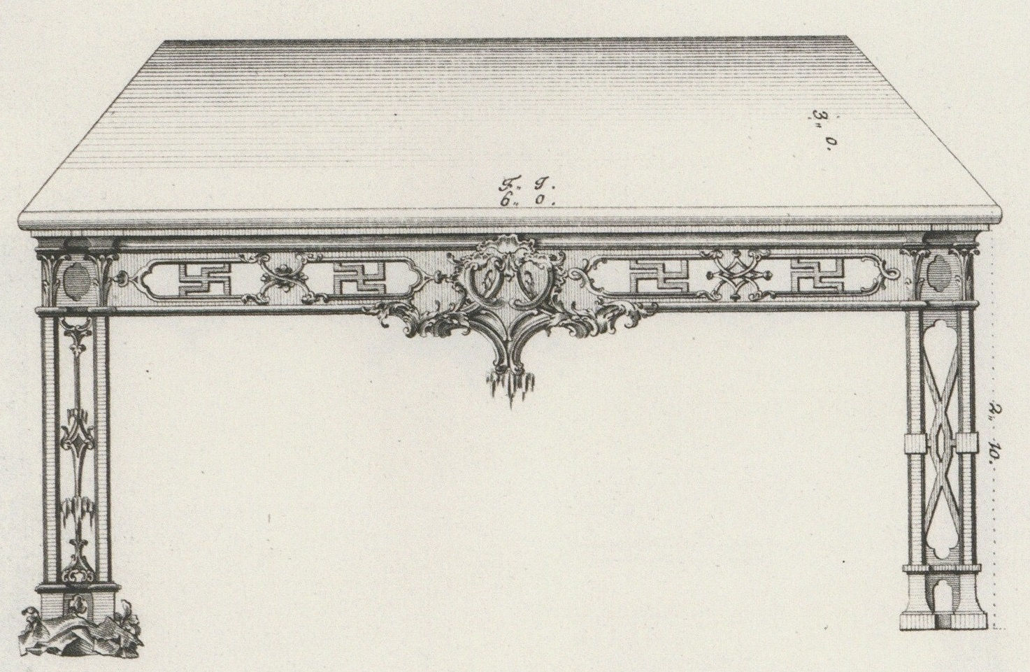 A PAIR OF GEORGE II GILTWOOD SIDE TABLES, English, circa 1755