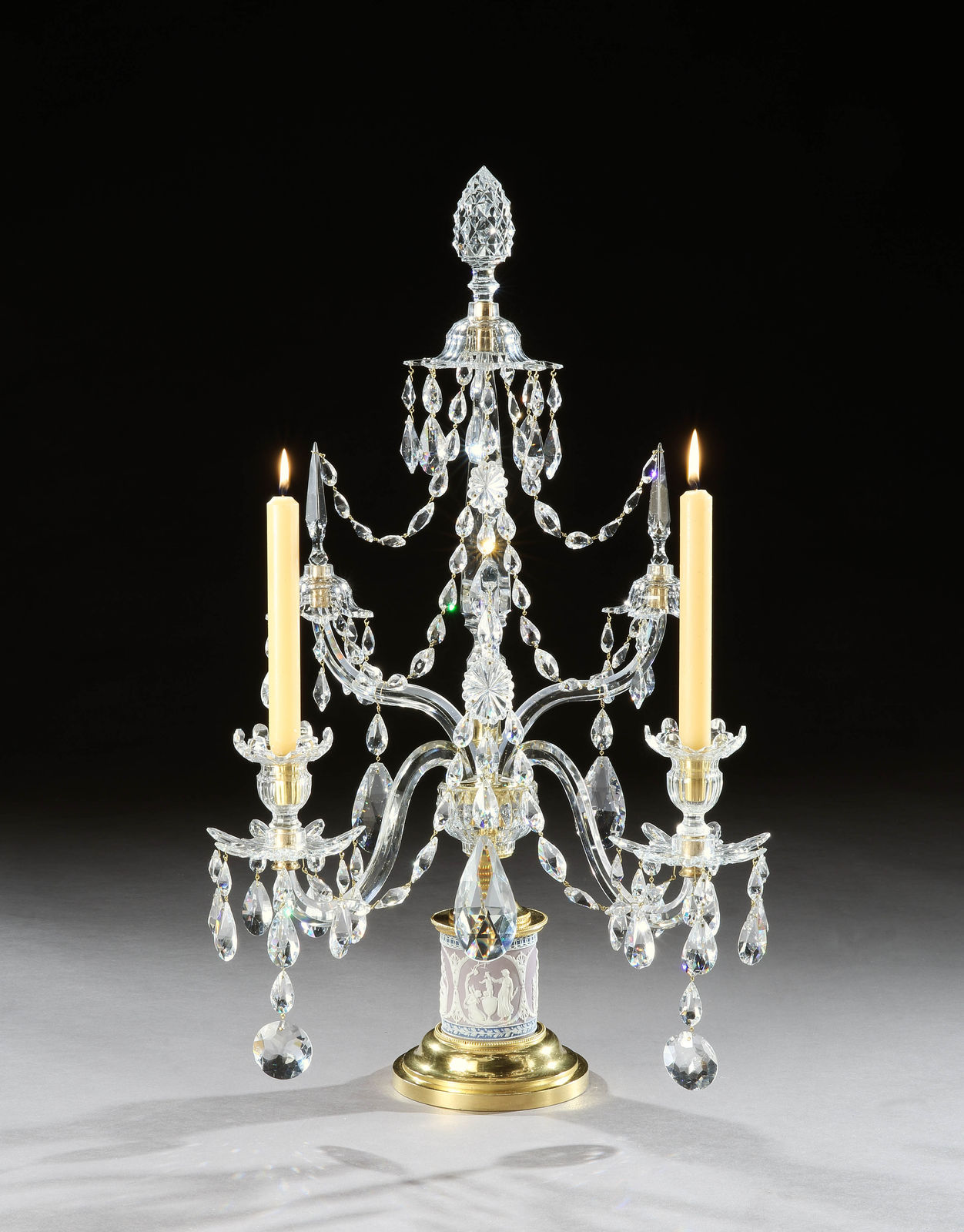 THE CRICHEL JASPER CANDELABRA, English, circa 1785