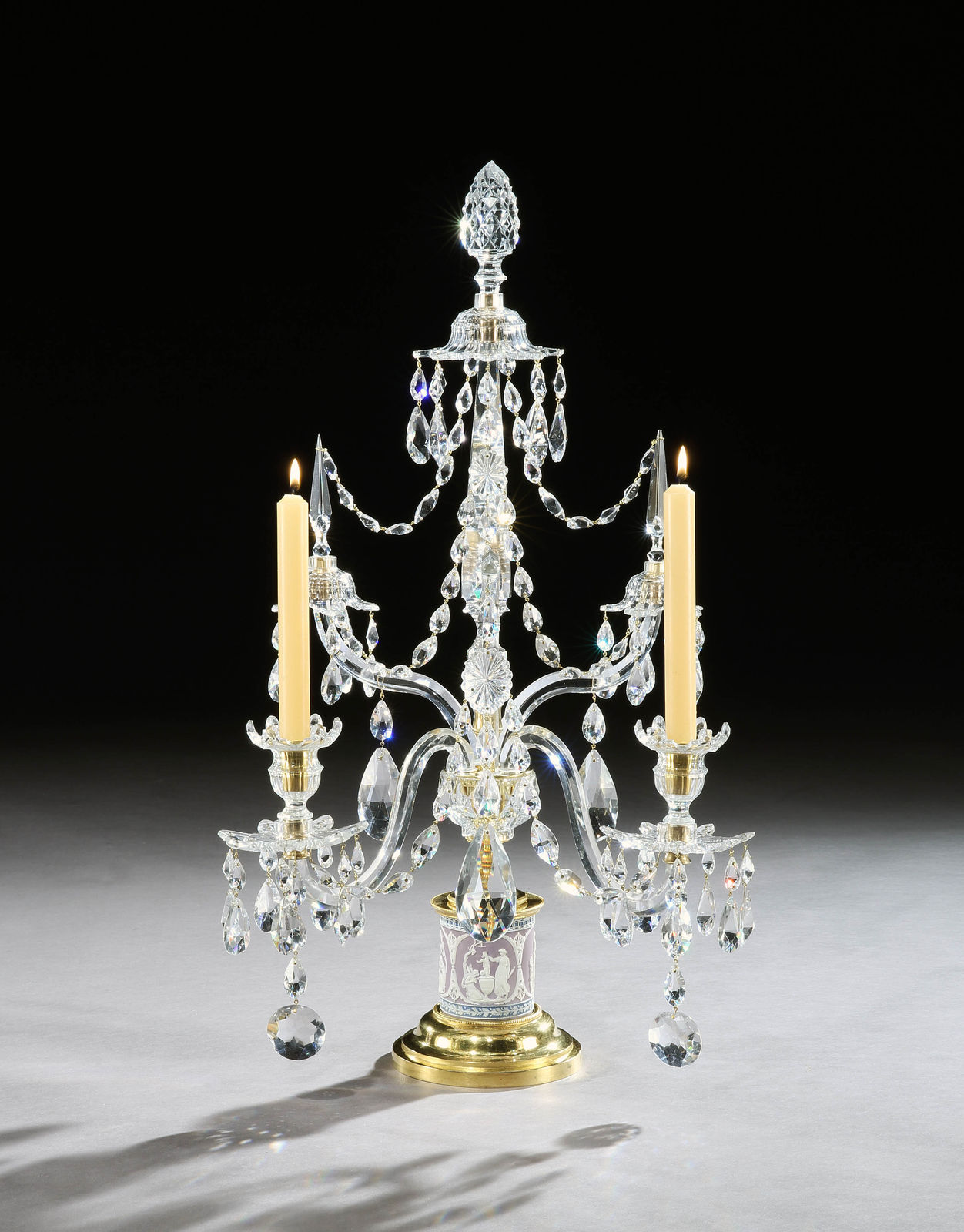 THE CRICHEL JASPER CANDELABRA, English, circa 1785