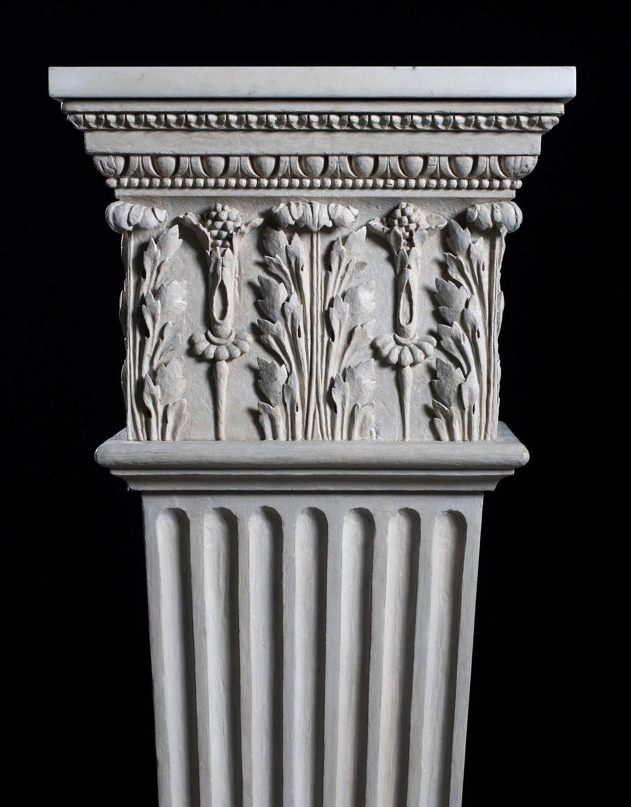 A PAIR OF GEORGE III WHITE PAINTED PEDESTALS , English, circa 1785