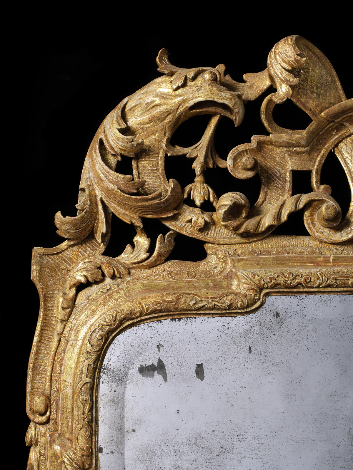 A GEORGE I GILTWOOD AND GESSO MIRROR , English, circa 1715