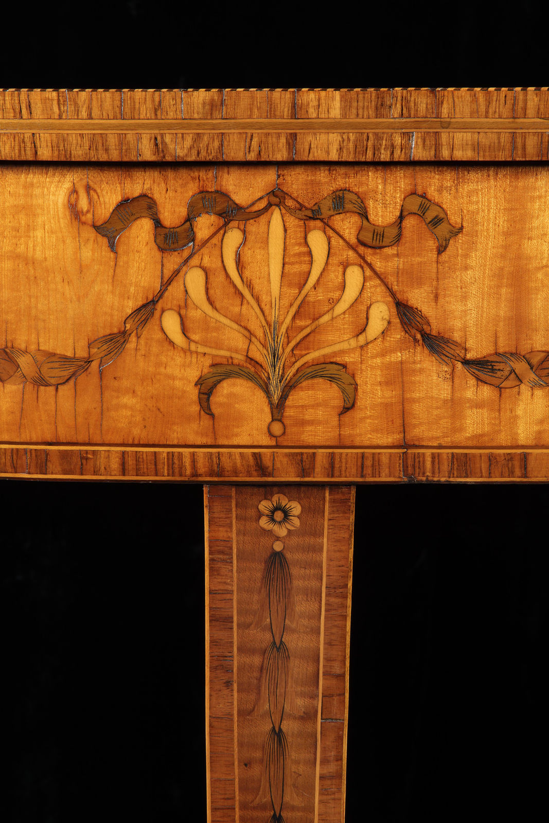 A PAIR OF GEORGE III SATINWOOD SIDE TABLES, Irish, circa 1775