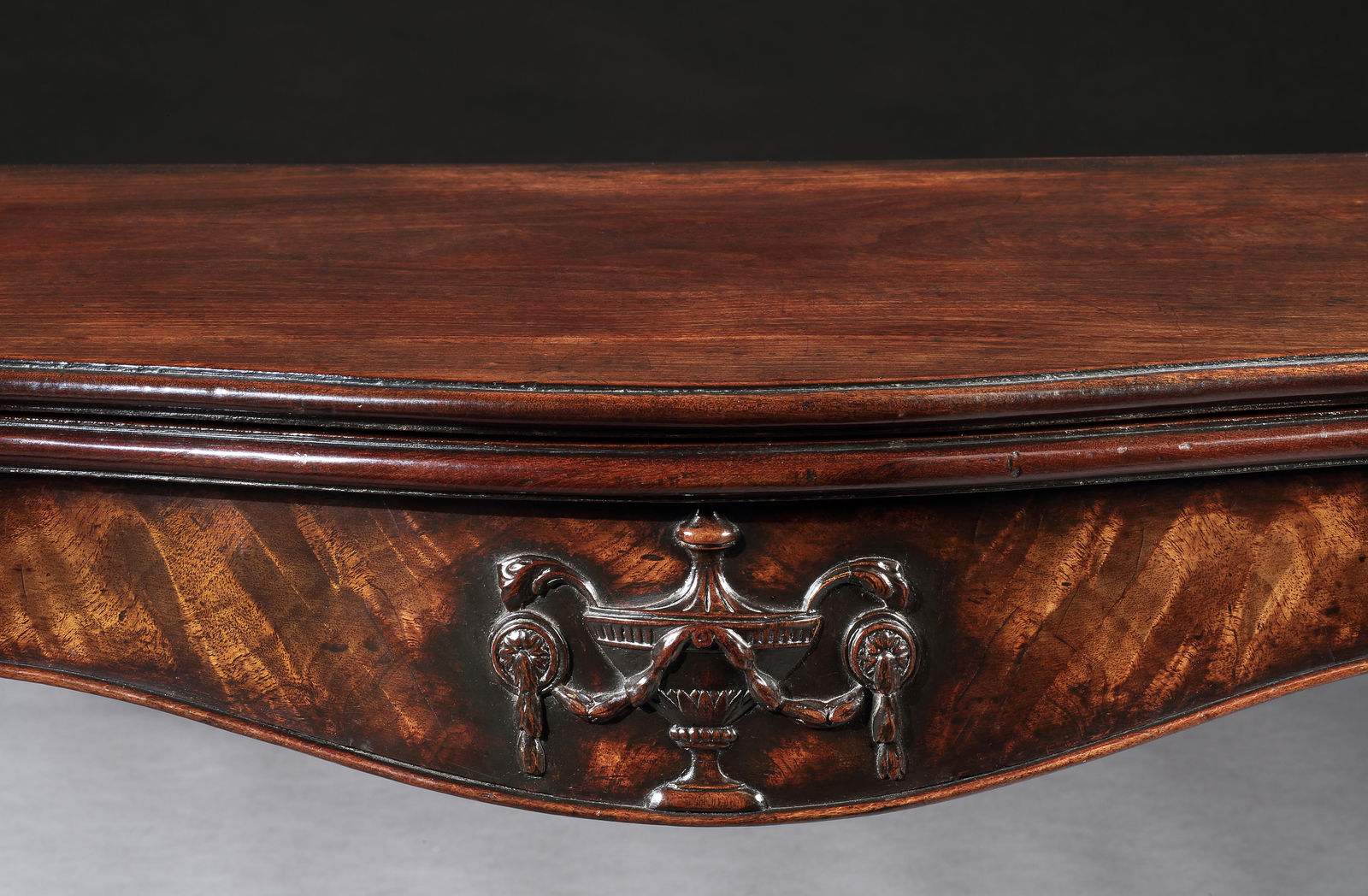 A PAIR OF GEORGE III MAHOGANY CARD TABLES, English, circa 1770
