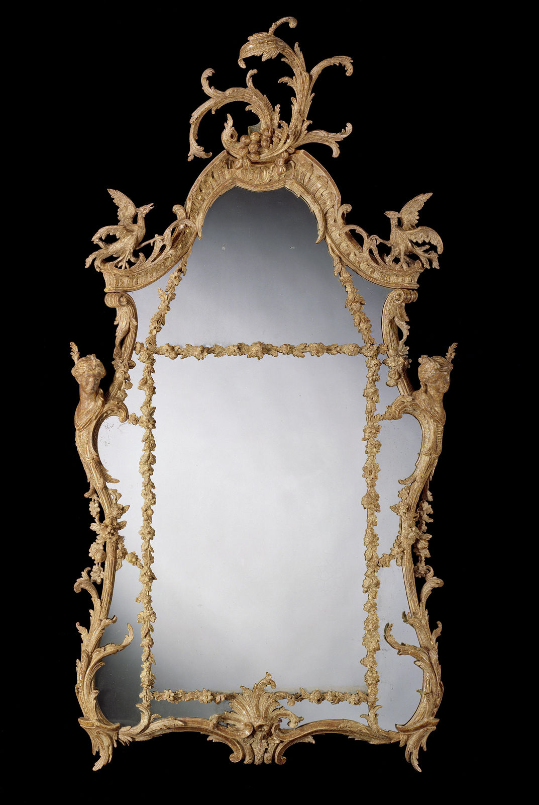 A PAIR OF GEORGE III GILTWOOD PIER MIRRORS , English, circa 1765