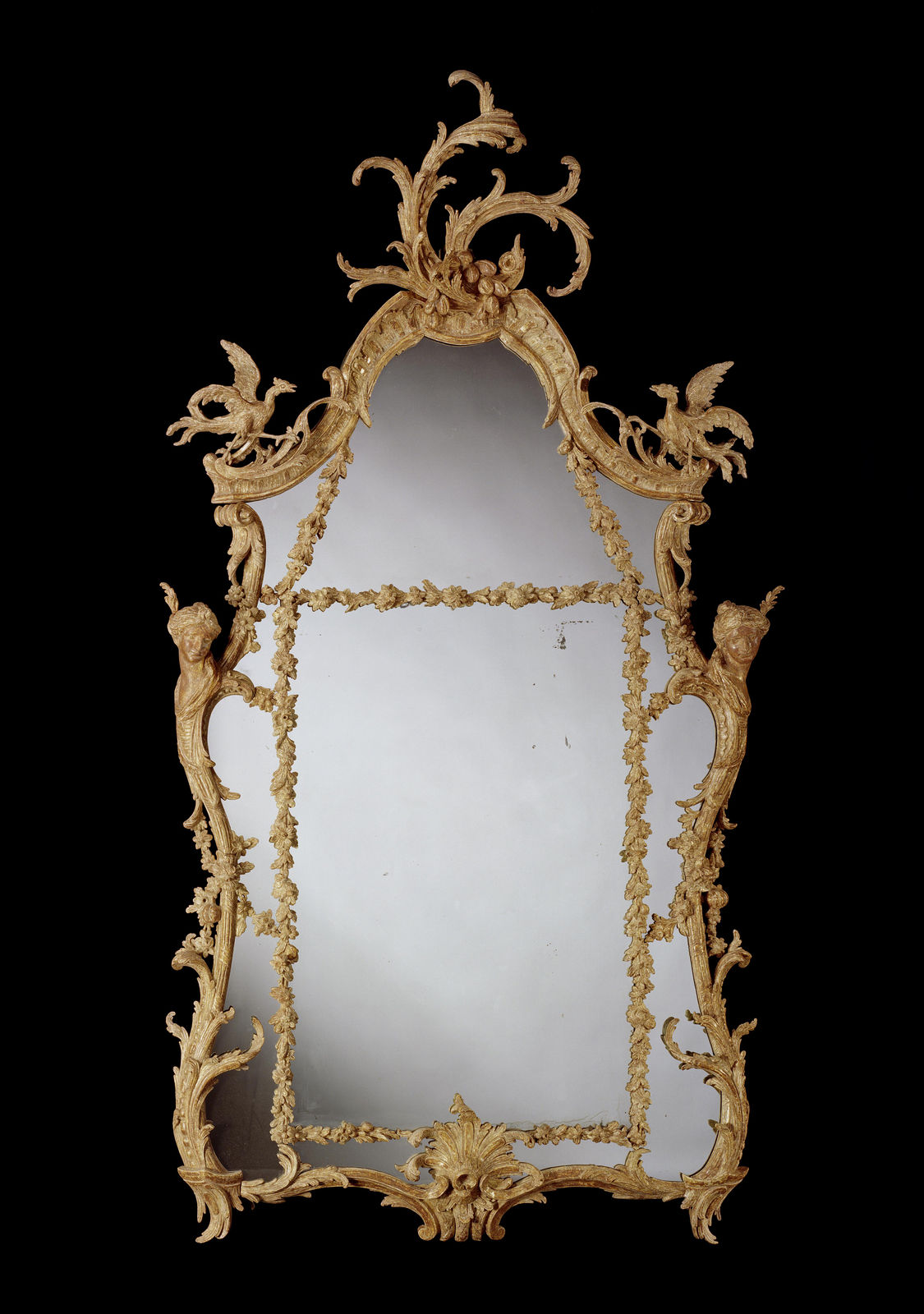 A PAIR OF GEORGE III GILTWOOD PIER MIRRORS , English, circa 1765