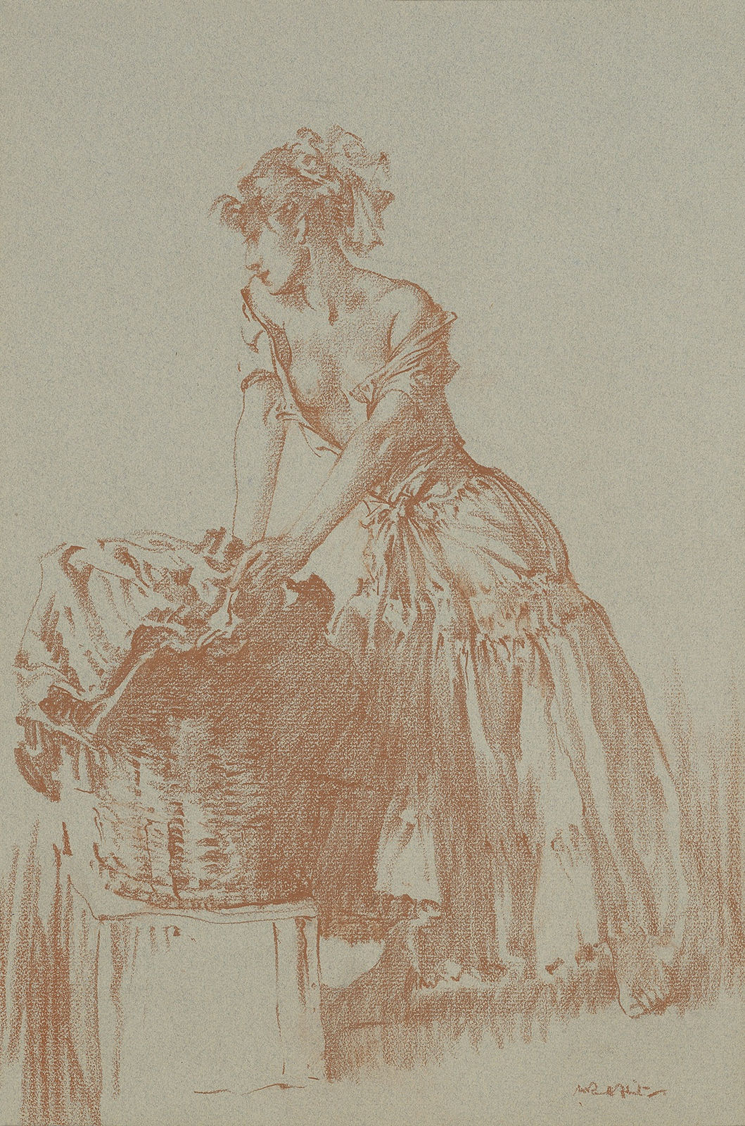 Sir William Russell Flint, RA, PRWS , Laundry day