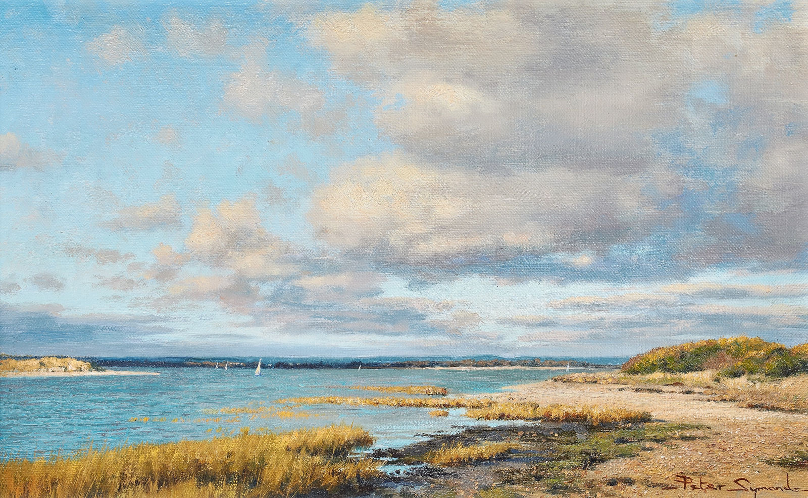 Peter Symonds, Autumn skies, East Head from West Wittering