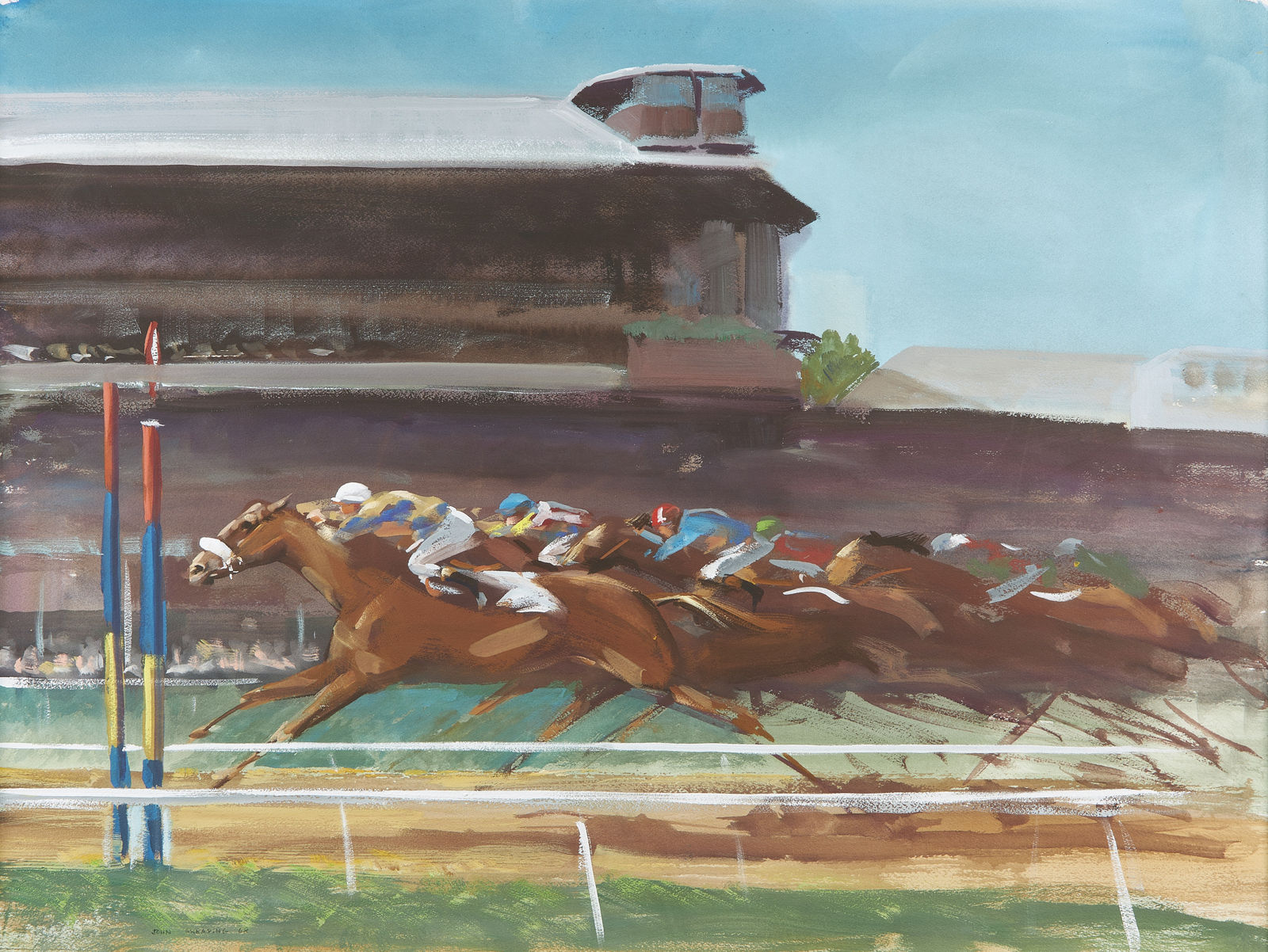 John Rattenbury Skeaping, RA, At the winning post