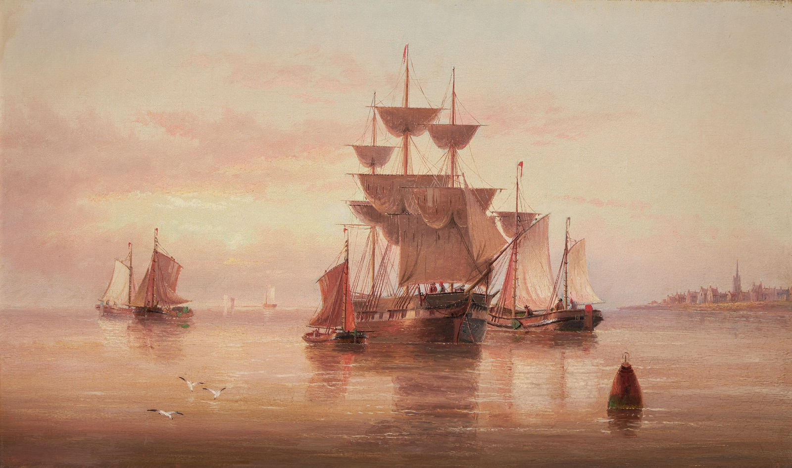 Edward King Redmore 1860-1941, Dutch pinks off the coast