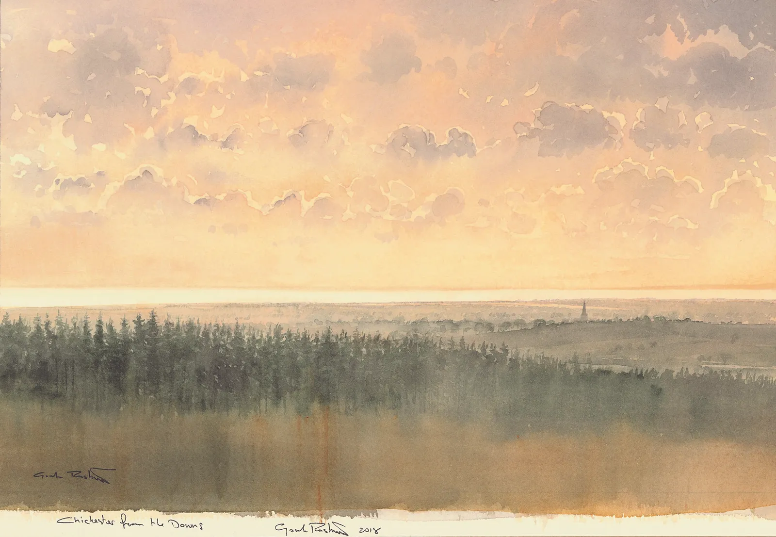 Gordon Rushmer, Chichester from the Downs