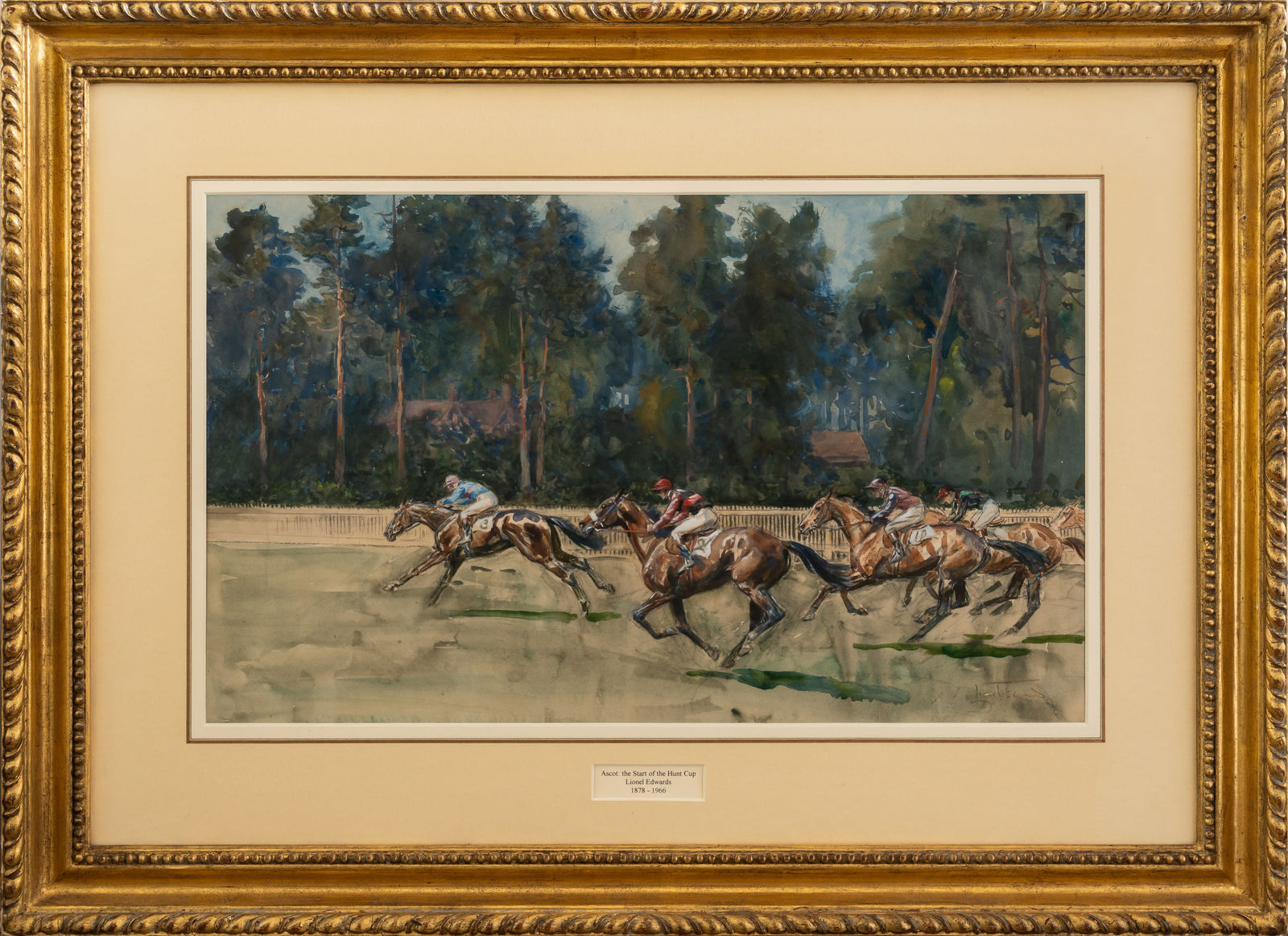Lionel Dalhousie Robertson Edwards, RI, Ascot: the start of the Hunt Cup