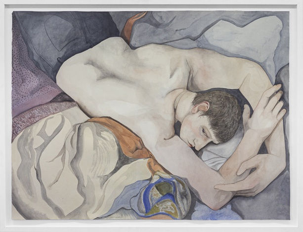 William Brickel, Figure lying on cotton, 2020