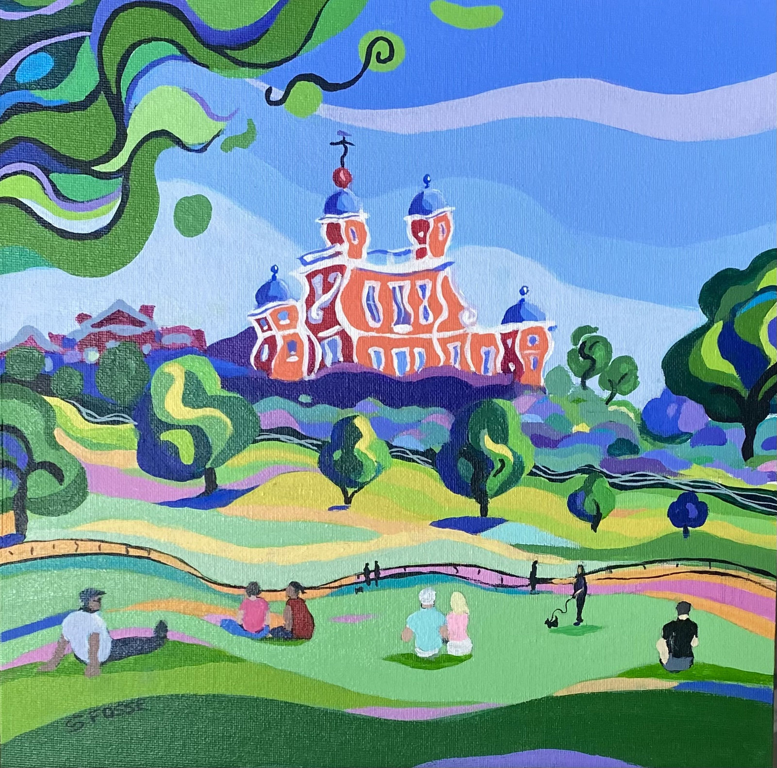 Greenwich Days, Original Painting , 2022