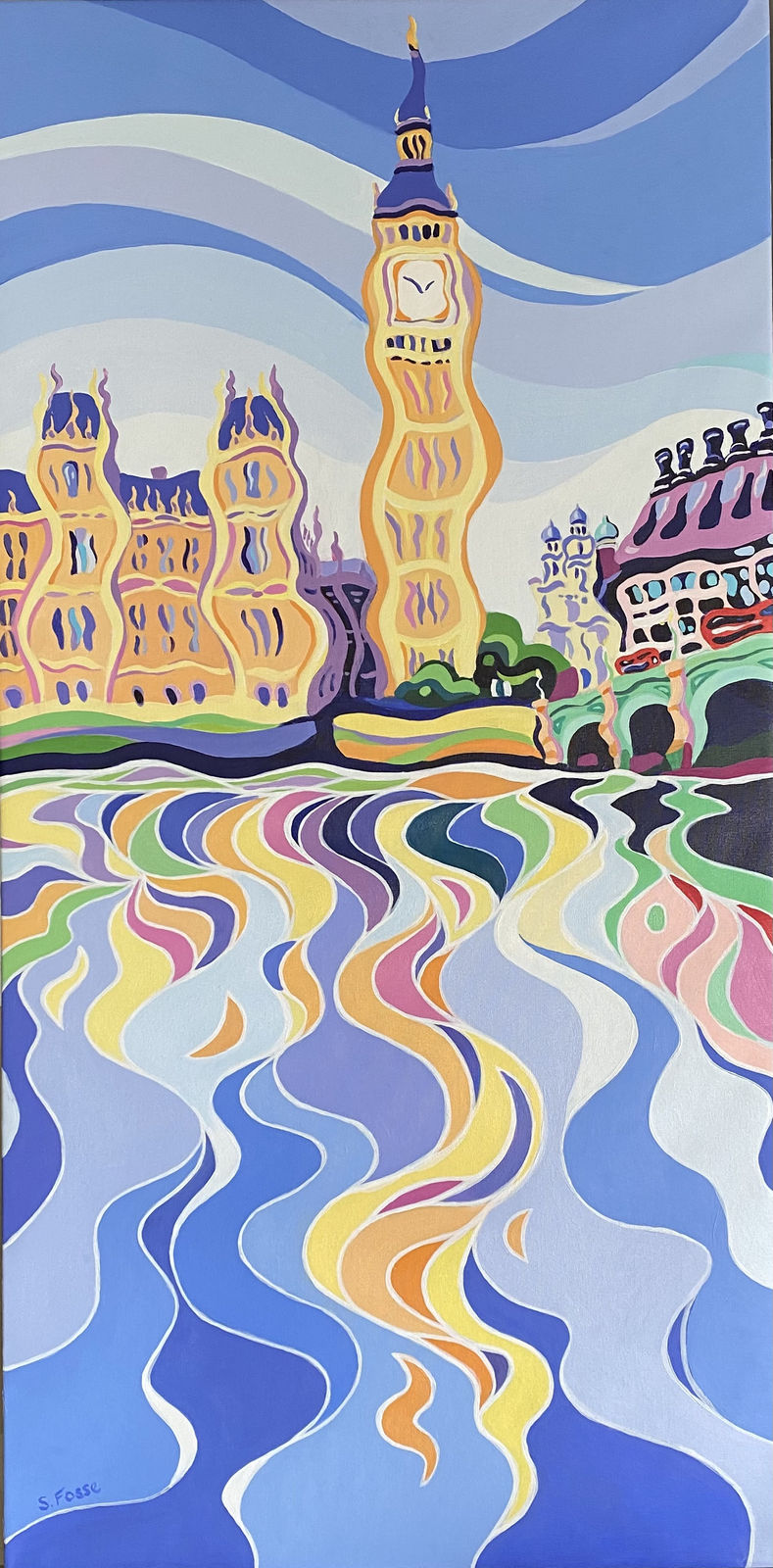 Big Ben Colours, Original Painting , 2021