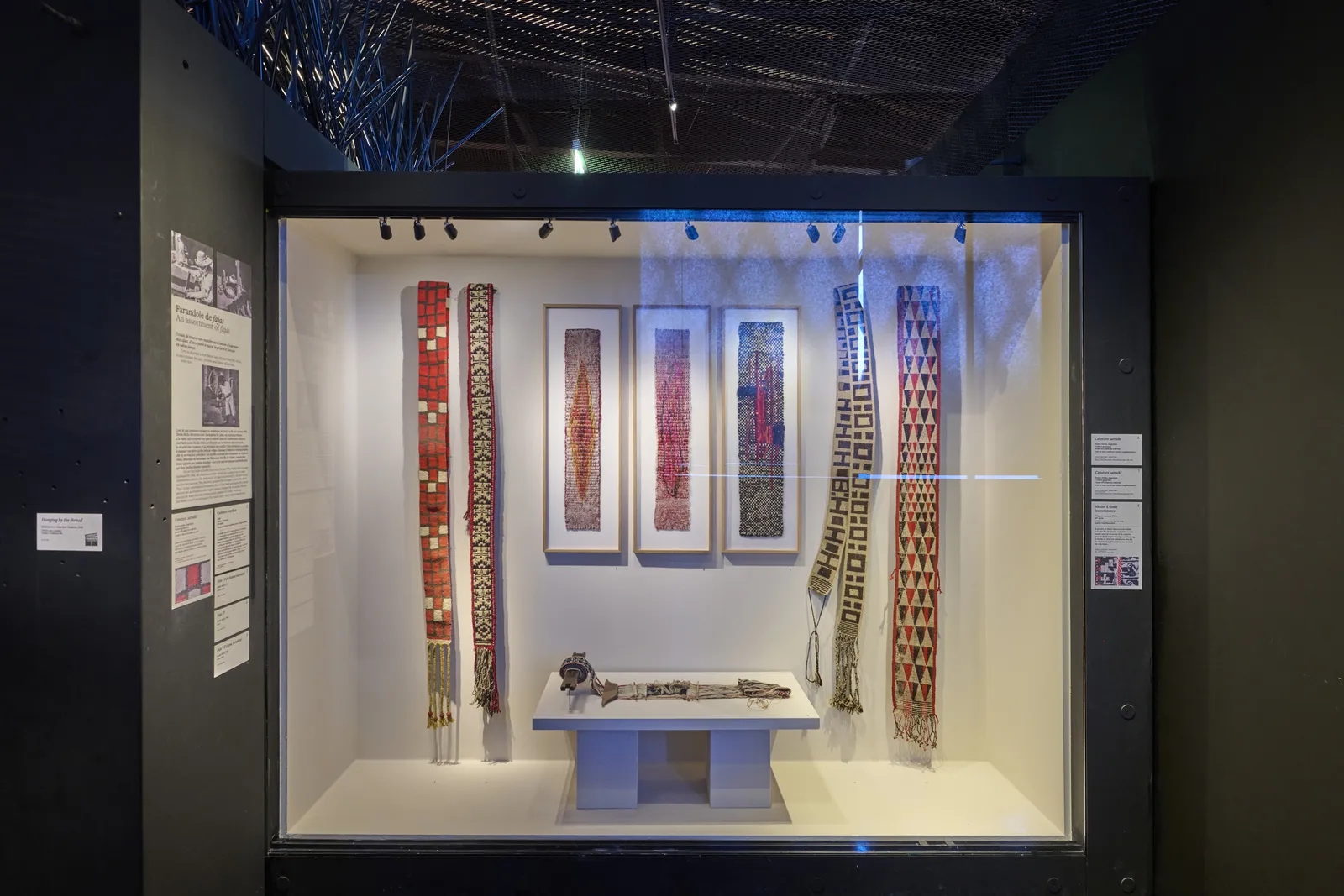 Installation view, A Traveling Thread, Musée du Quai Branly - Jacques Chirac, Paris, France, 2025 © musée du quai Branly - Jacques Chirac. Photos: Léo Delafontaine.