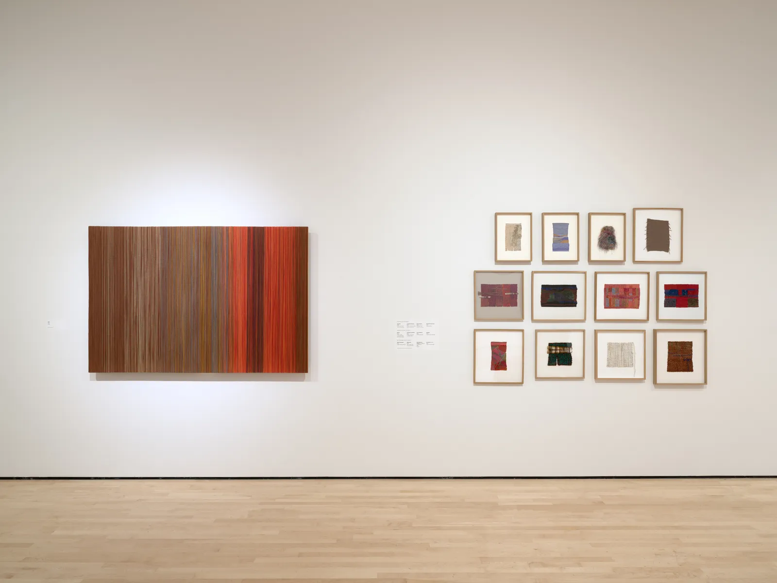 Installation view of New Work: Sheila Hicks at the San Francisco Museum of Modern Art; photo: Don Ross.