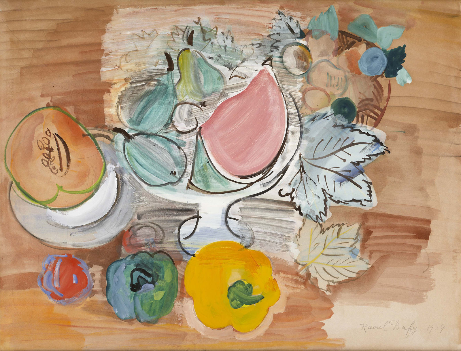 Raoul Dufy, Nature morte aux poivrons, 1934