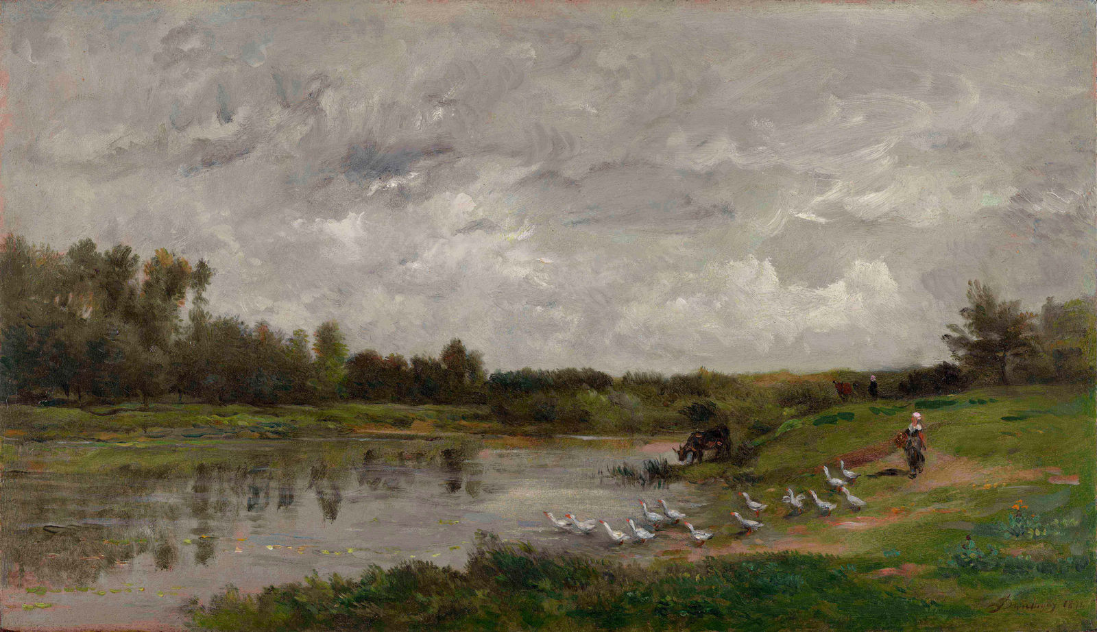 Charles-François Daubigny, Les gardeuses d'oies, 1874