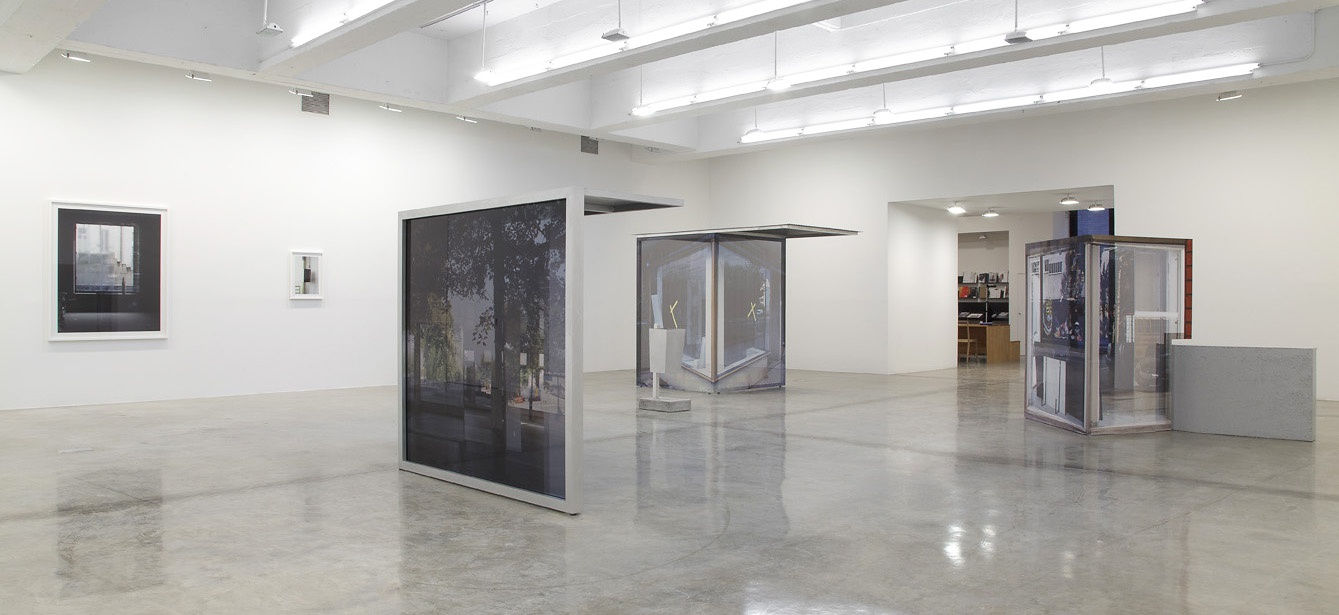 image of Hornig sculptures with transparent photographs