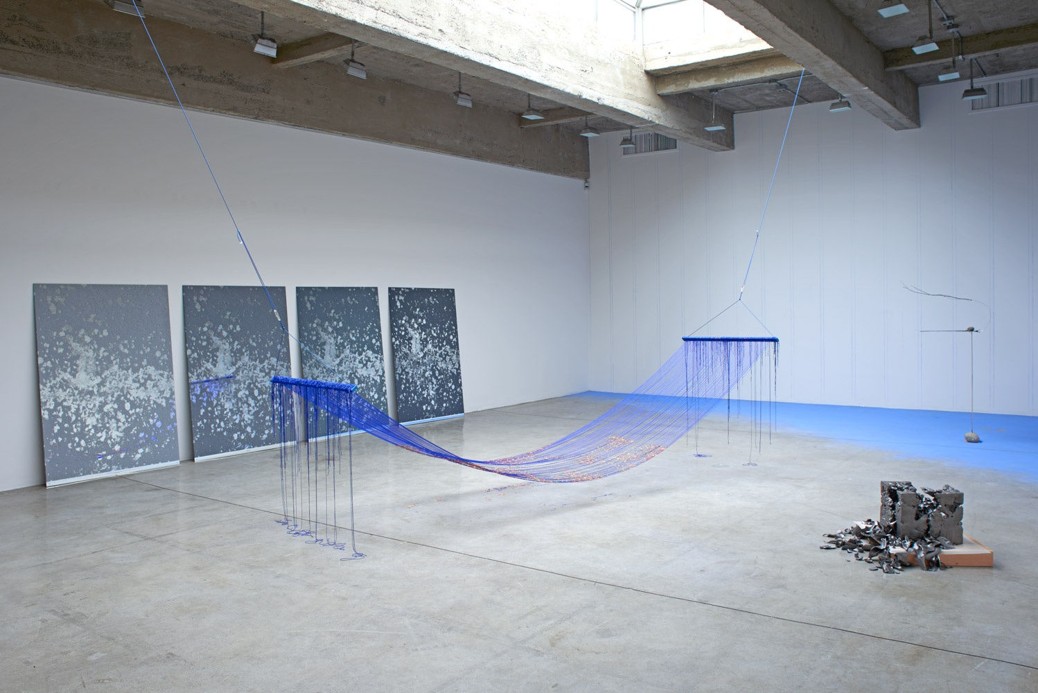 Sarah Sze, blue hammock