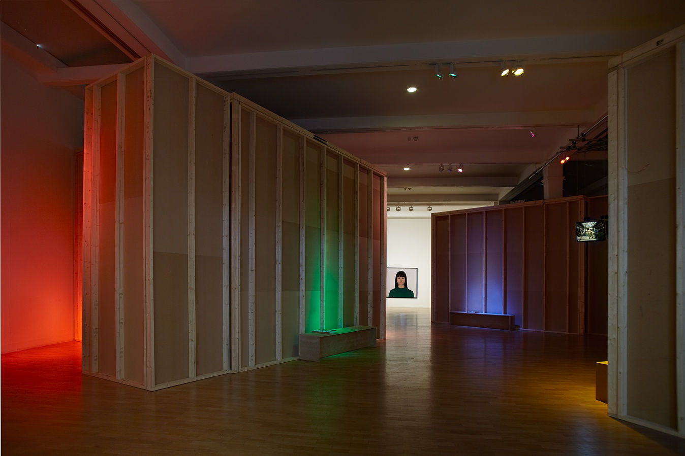 Installation view of Gillian Wearing at Whitechapel Gallery, London, self portrait photograph