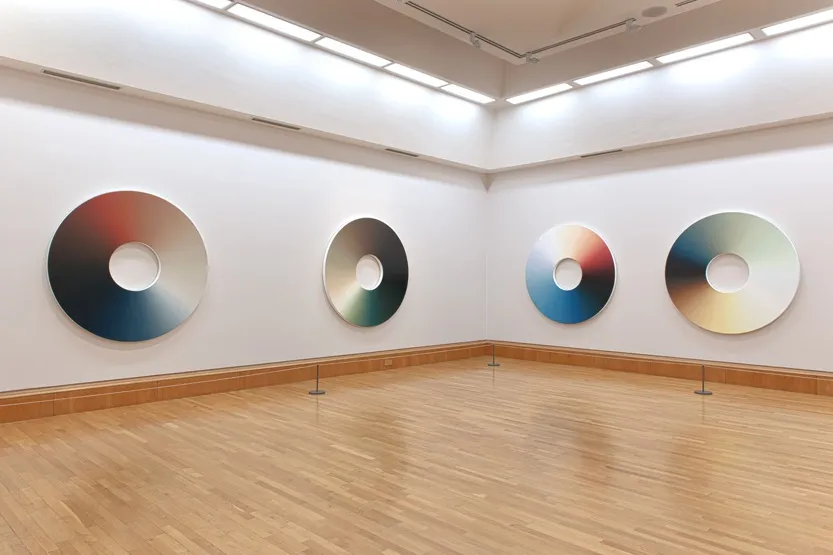 image of circular color experiment paintings by Olafur Eliasson