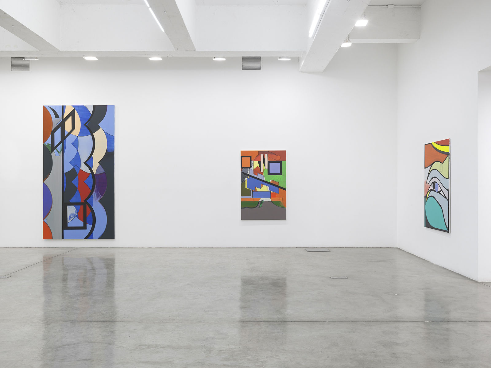 installation image of Thomas Scheibitz painting