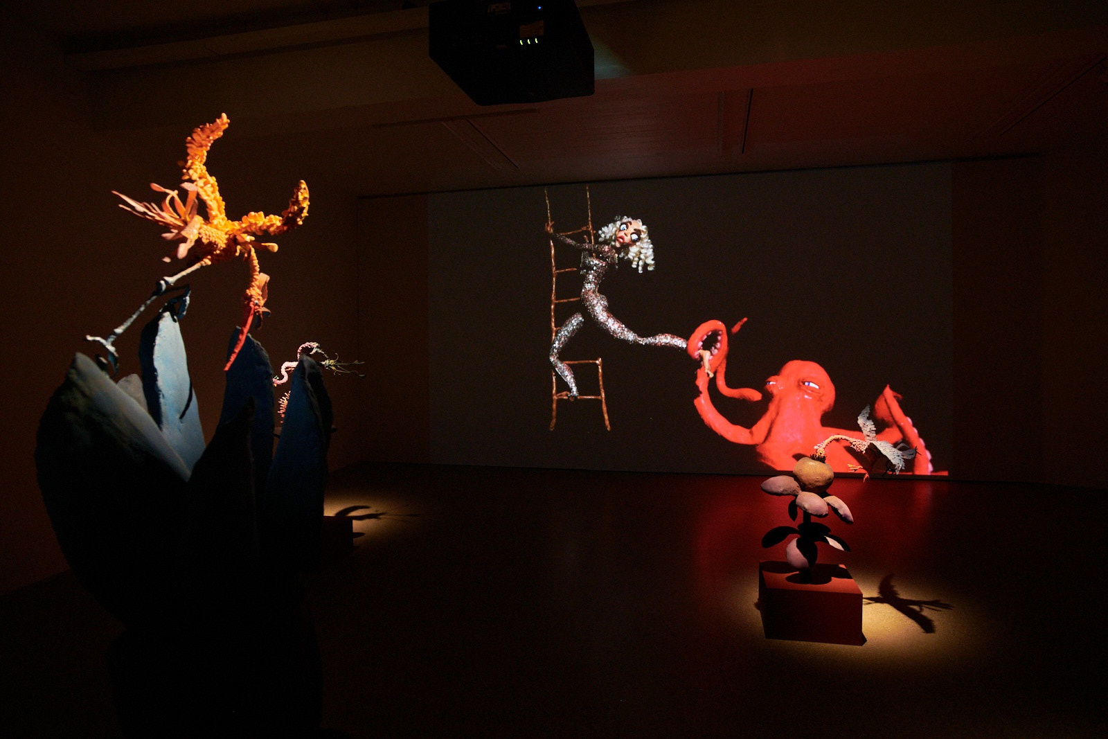 image of Nathalie Djurberg and Hans Berg video and sculpture installationat the Nordic House