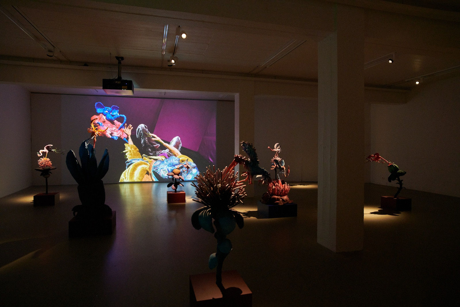 image of Nathalie Djurberg and Hans Berg video and sculpture installationat the Nordic House