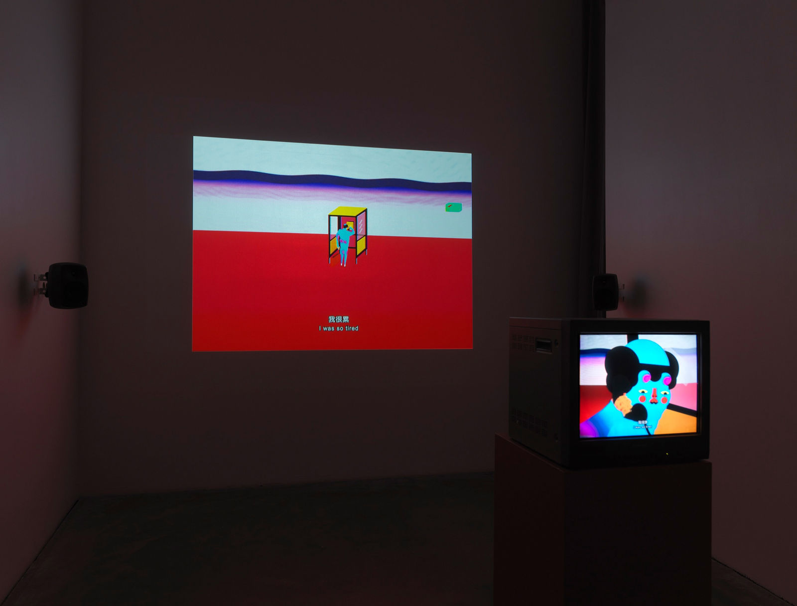 Wong Ping installation view at New Museum.