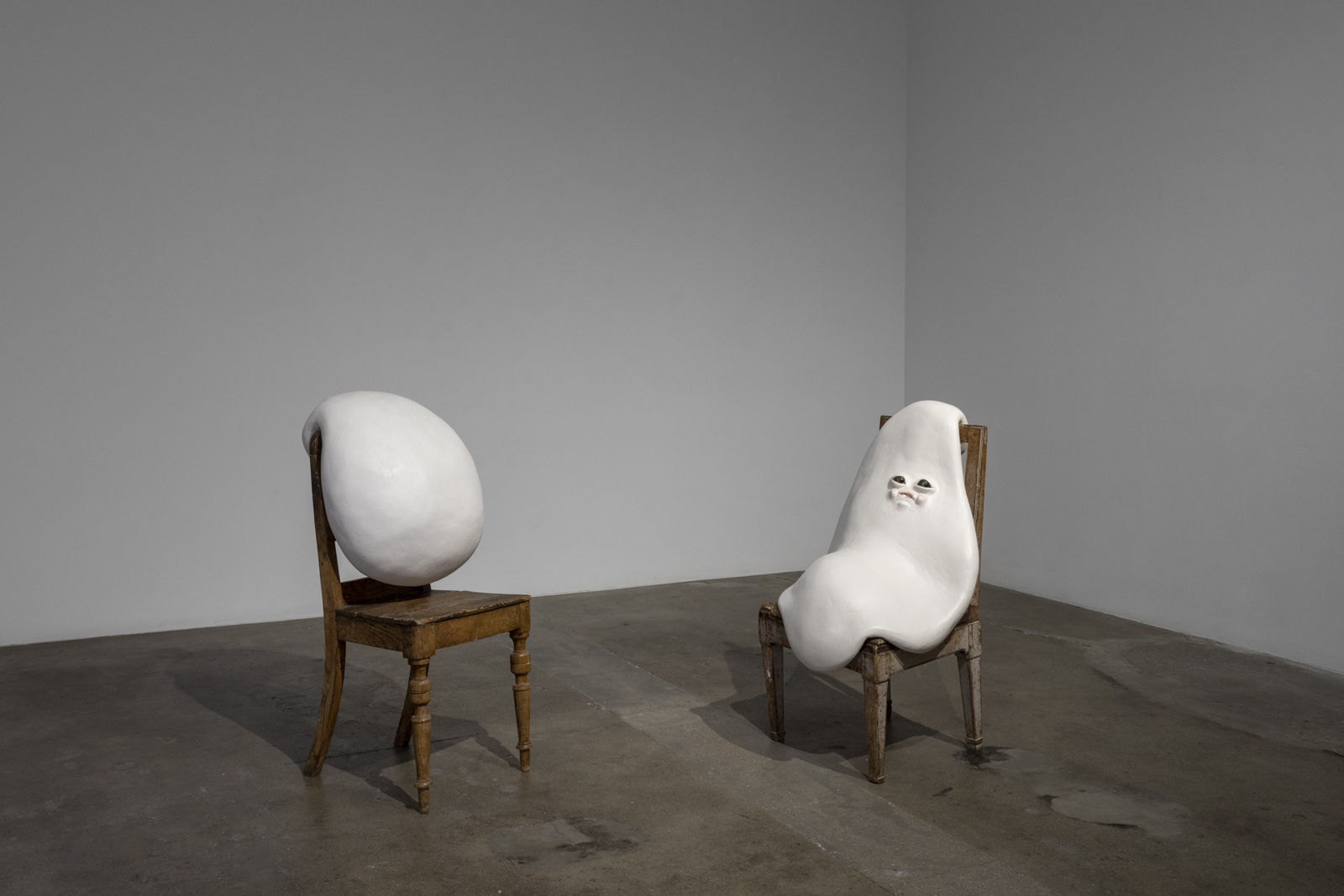 Installation view of Nathalie Djurberg & Hans Berg: A Pancake Moon.