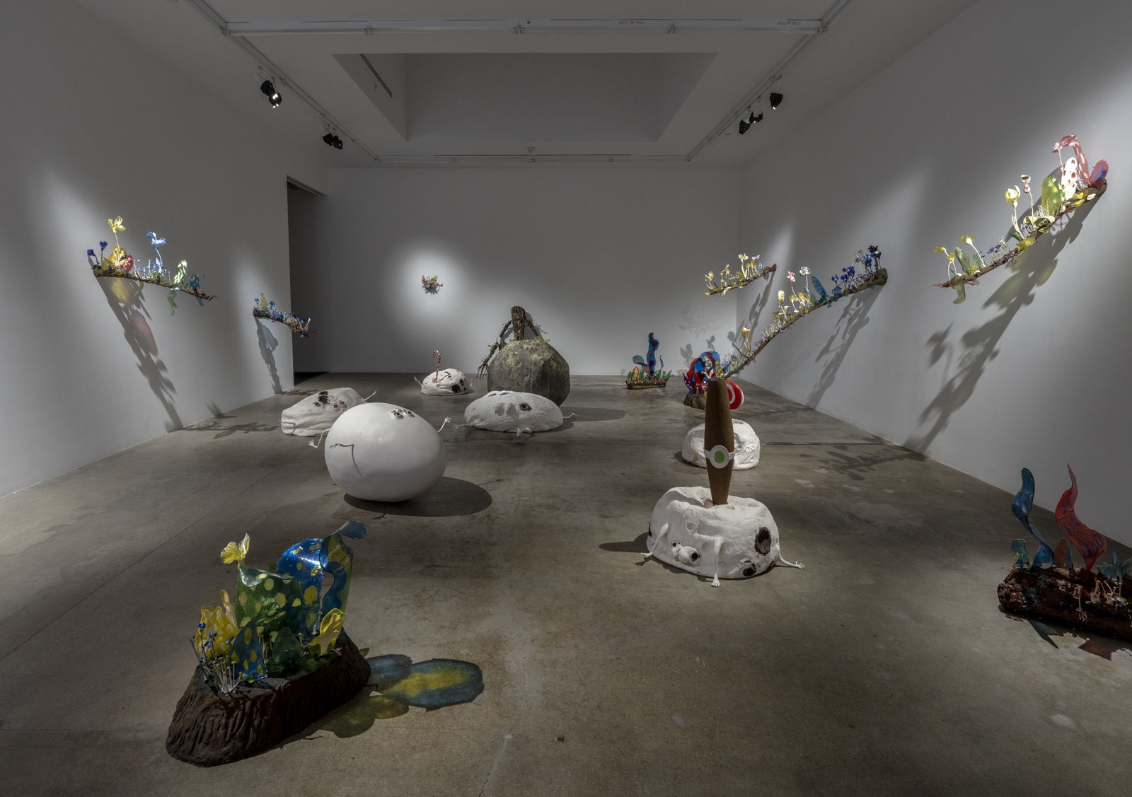 Installation view of Nathalie Djurberg & Hans Berg: A Pancake Moon.