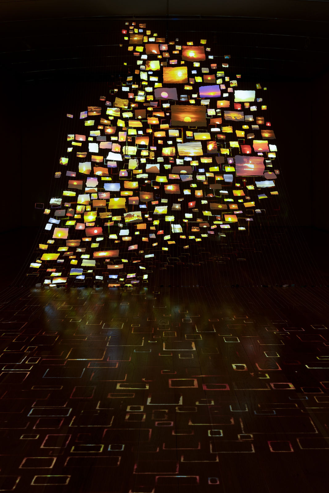 Sarah Sze installation image at Nasher Sculpture Center, Dallas, 2024.