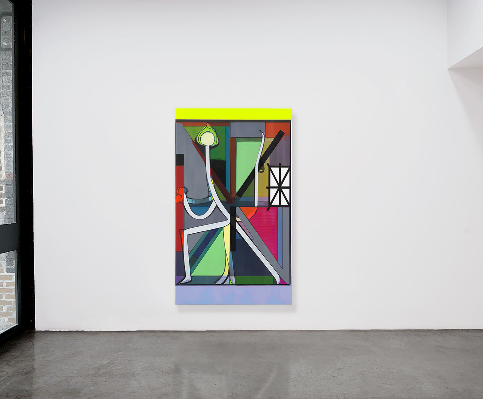 Installation image, Thomas Scheibitz painting, "Virus", 2020