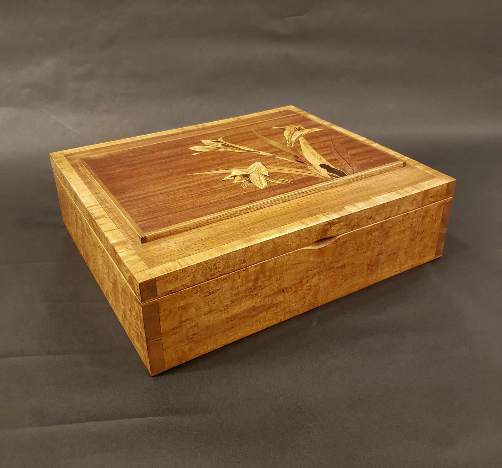 Silas Kopf, 31. Wooden box with a marquetry top