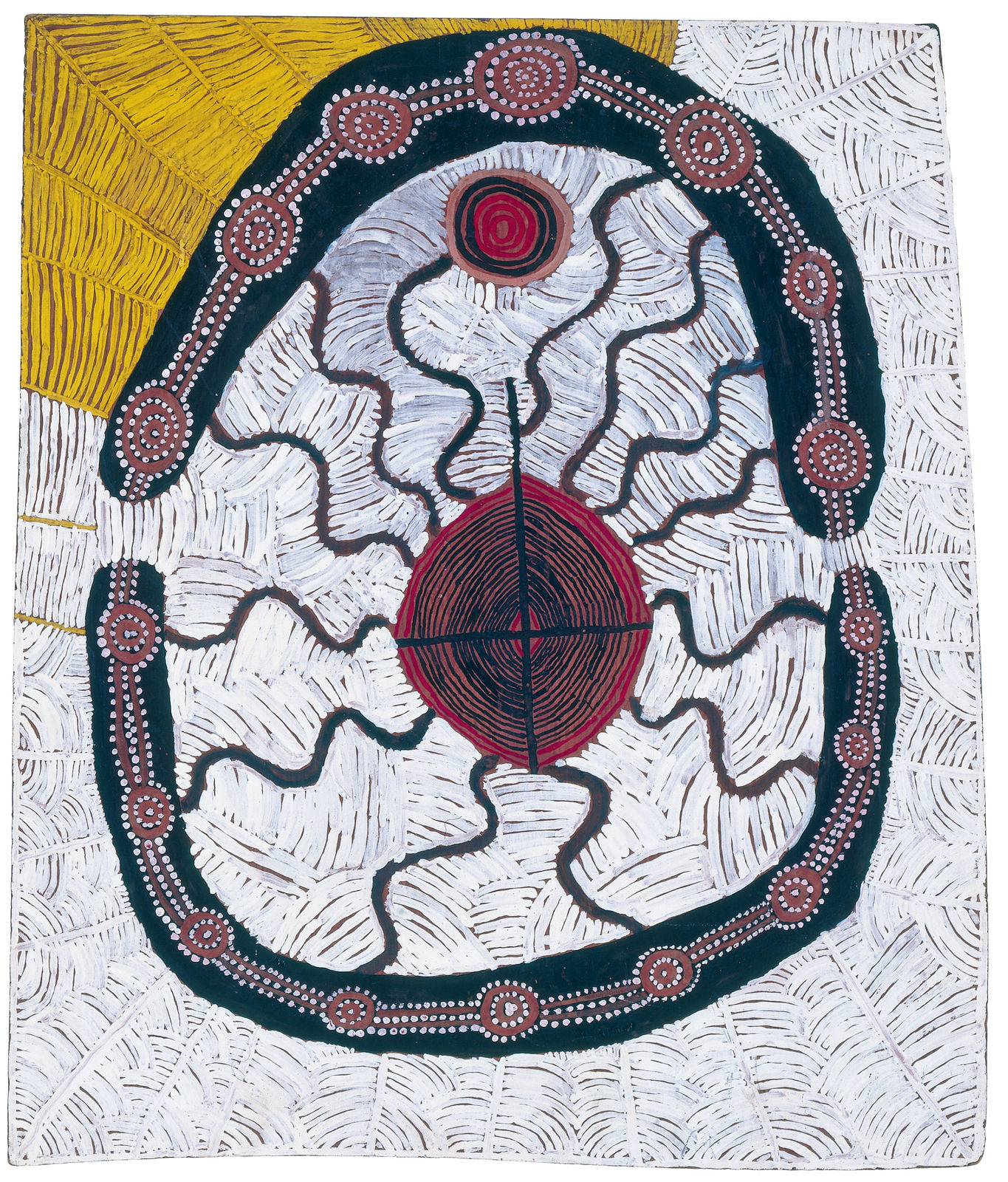 Old Walter Tjampitjinpa, Rainbow and Water Story, 1972