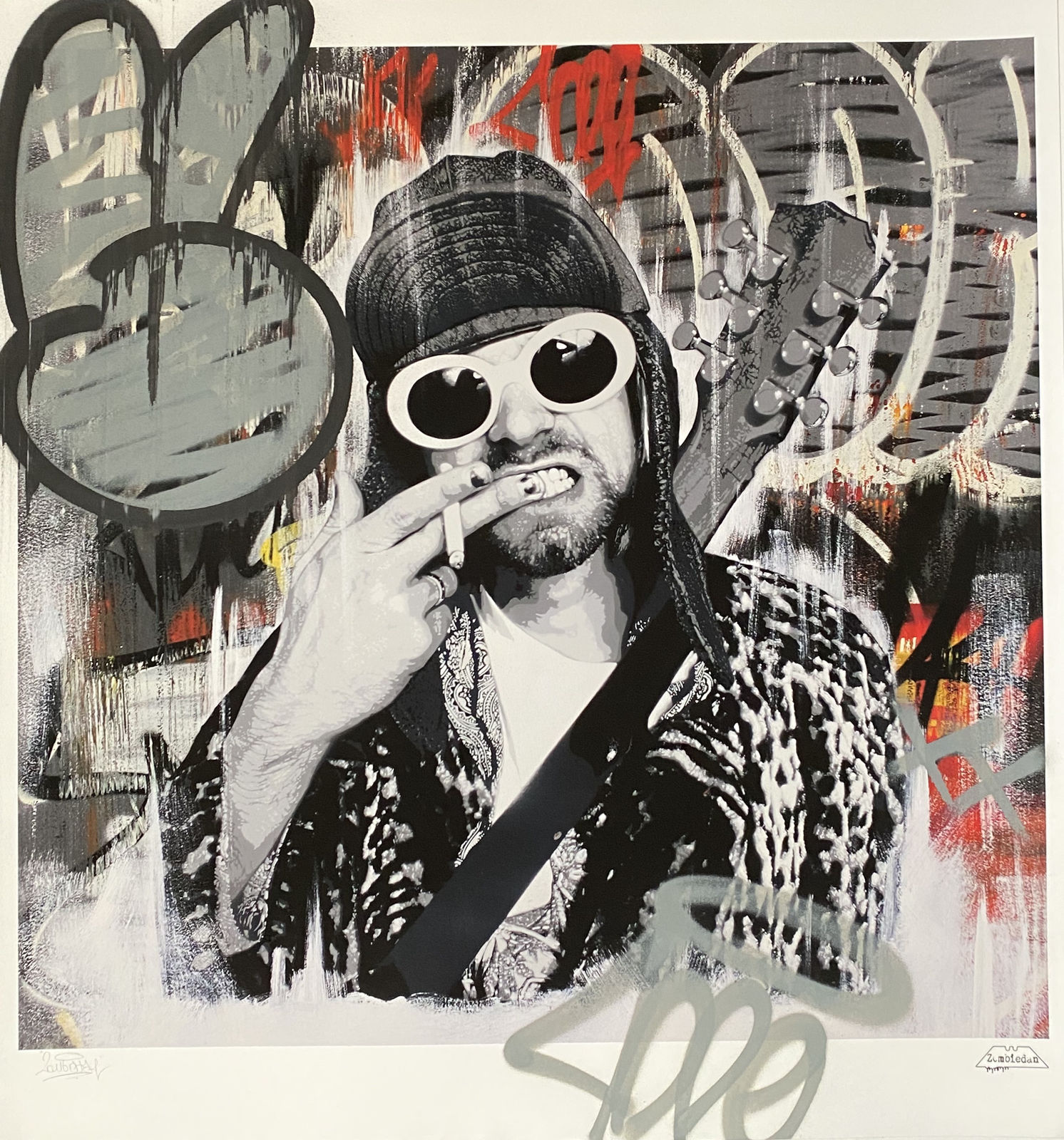 Kurt Cobain Embellished Print