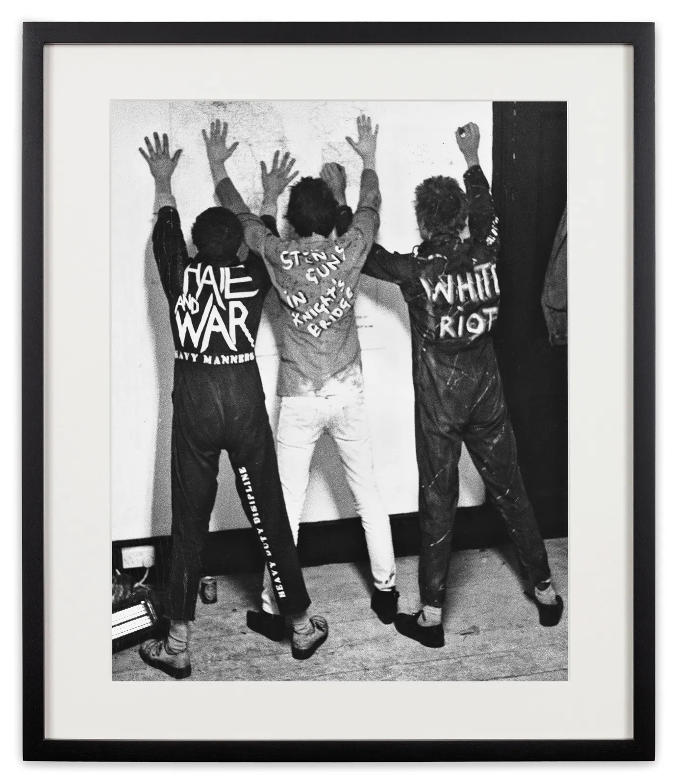<div class="artist">Caroline Coon</div><div class="title_and_year"><span class="title">The Clash in their Rehearsals studio, Camden Town, London</span><span class="year">, 1976</span></div>