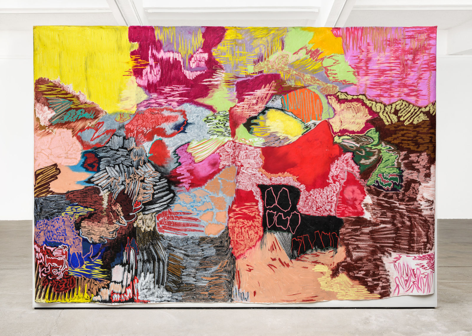 Rachel Jones' painting at the Long Museum