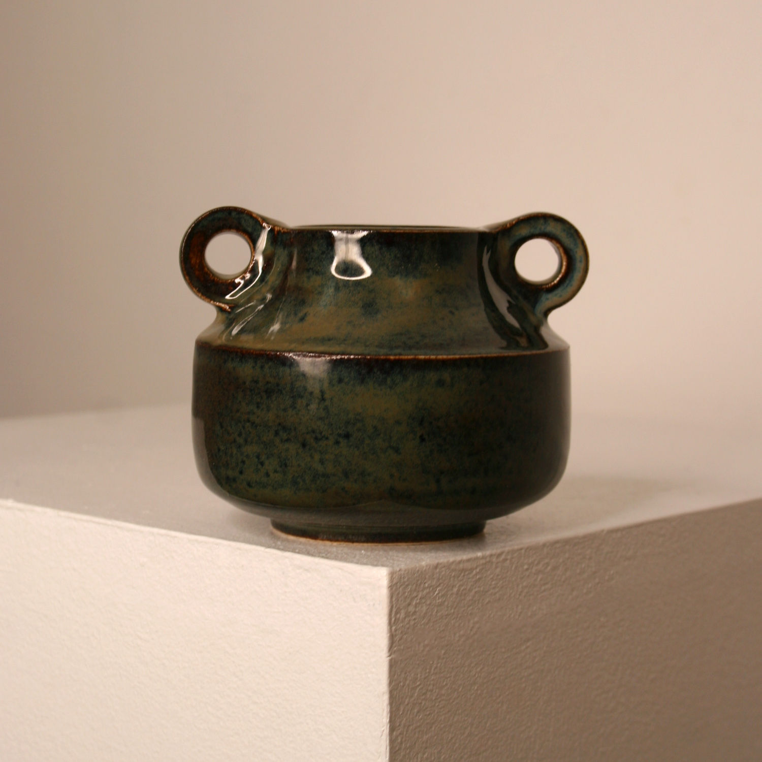 Lucy Physick, Small Loop Vase - Dark Green