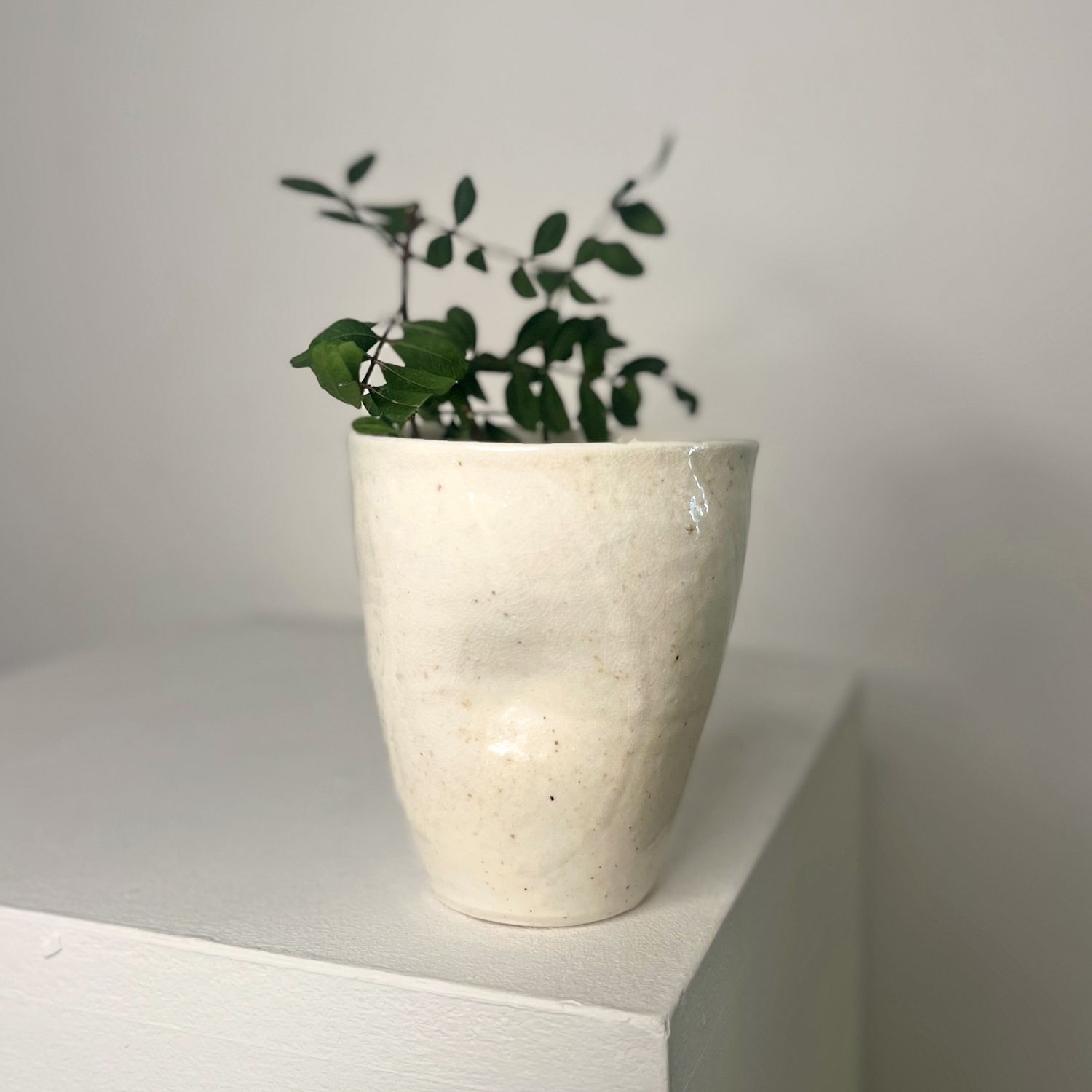 Linda Bloomfield, Ivory White Dimpled Cup, 2025